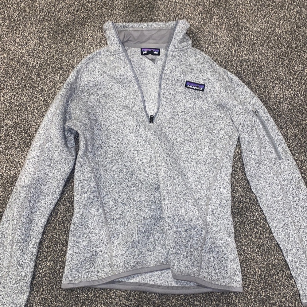 Quarter zip grey Patagonia. Great condition.